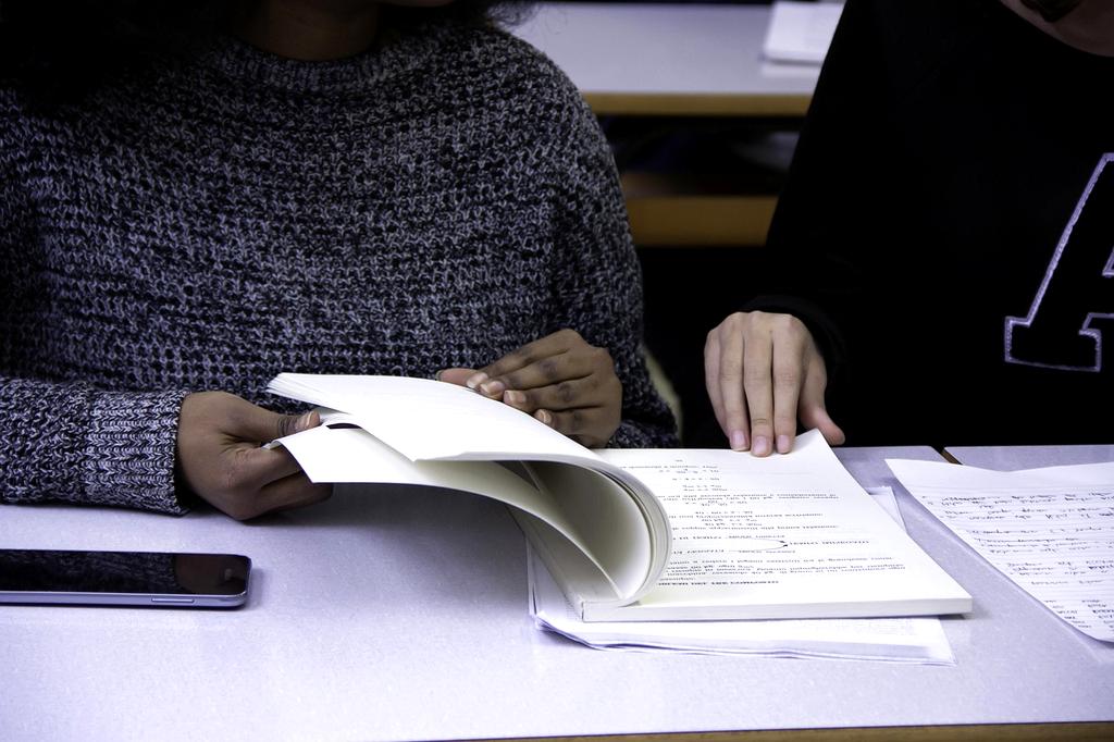 Students collaborating in modern learning environment